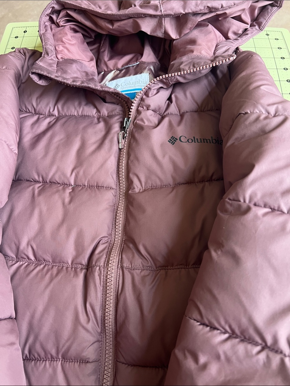 Columbia Metallic Rose Pink Dot Puffer